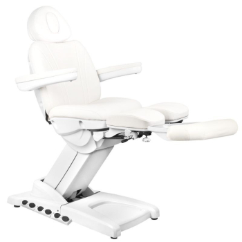 FOTEL KOSMETYCZNY ELEKTR. AZZURRO 872S PEDI PRO EXCLUSIVE 3 SILN. BIAŁY Activ  Q@d